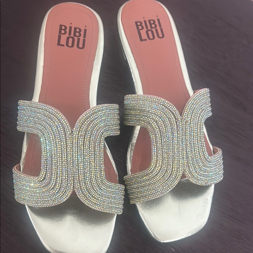 Women's Gold Slide Sandals